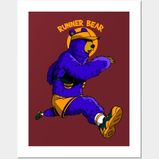 Runner Bear Posters and Art